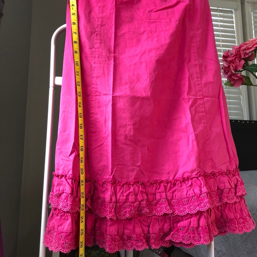 JCrew  bright pink long skirt!